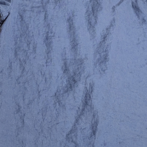 Linea Uomo 100% Linen Blue Men's Large Button Down Dress Shirt - Picture 8 of 8